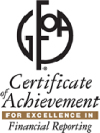 Certificate of Achievement for Excellence in Financial Reporting