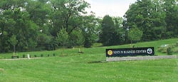 New landscaping around the Vinton Business Center Sign