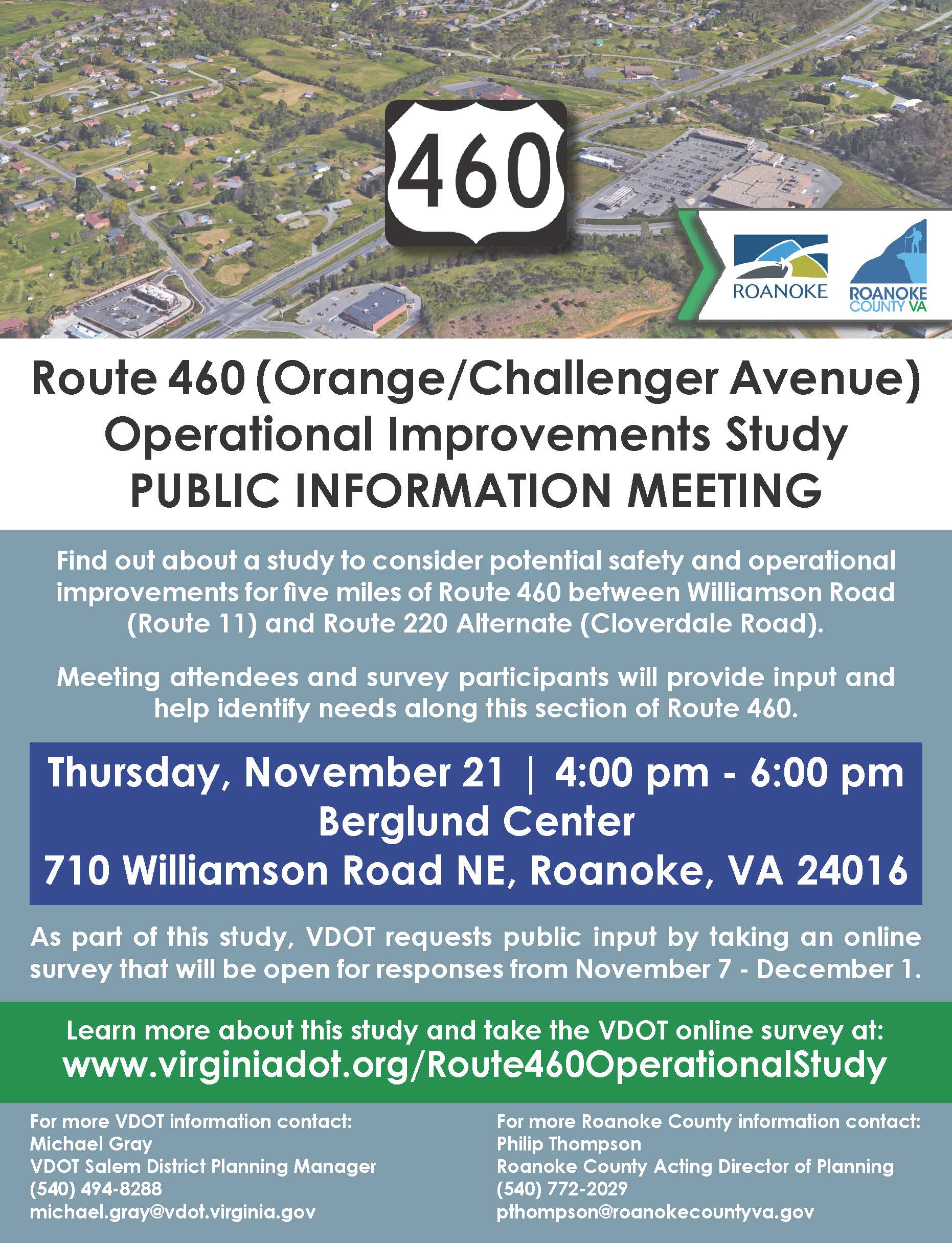 Final Route 460 Operational Improvements Study Public Information Meeting Mailer