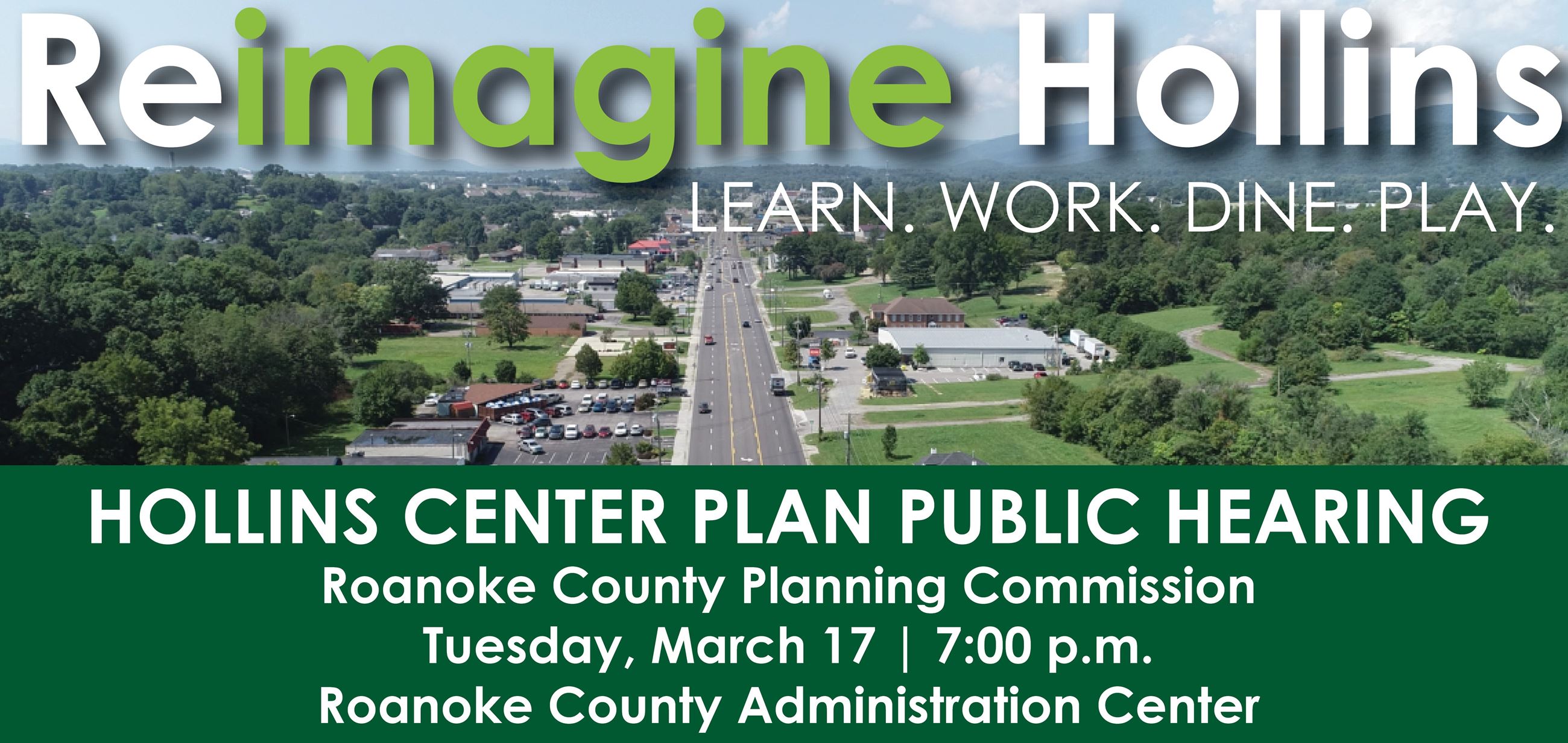 Final Draft Hollins Center Public Hearing Banner