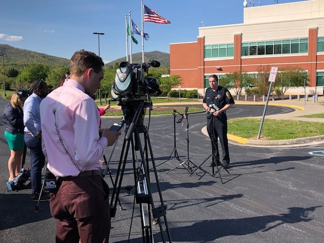 Chief Hall Addressing Local Media