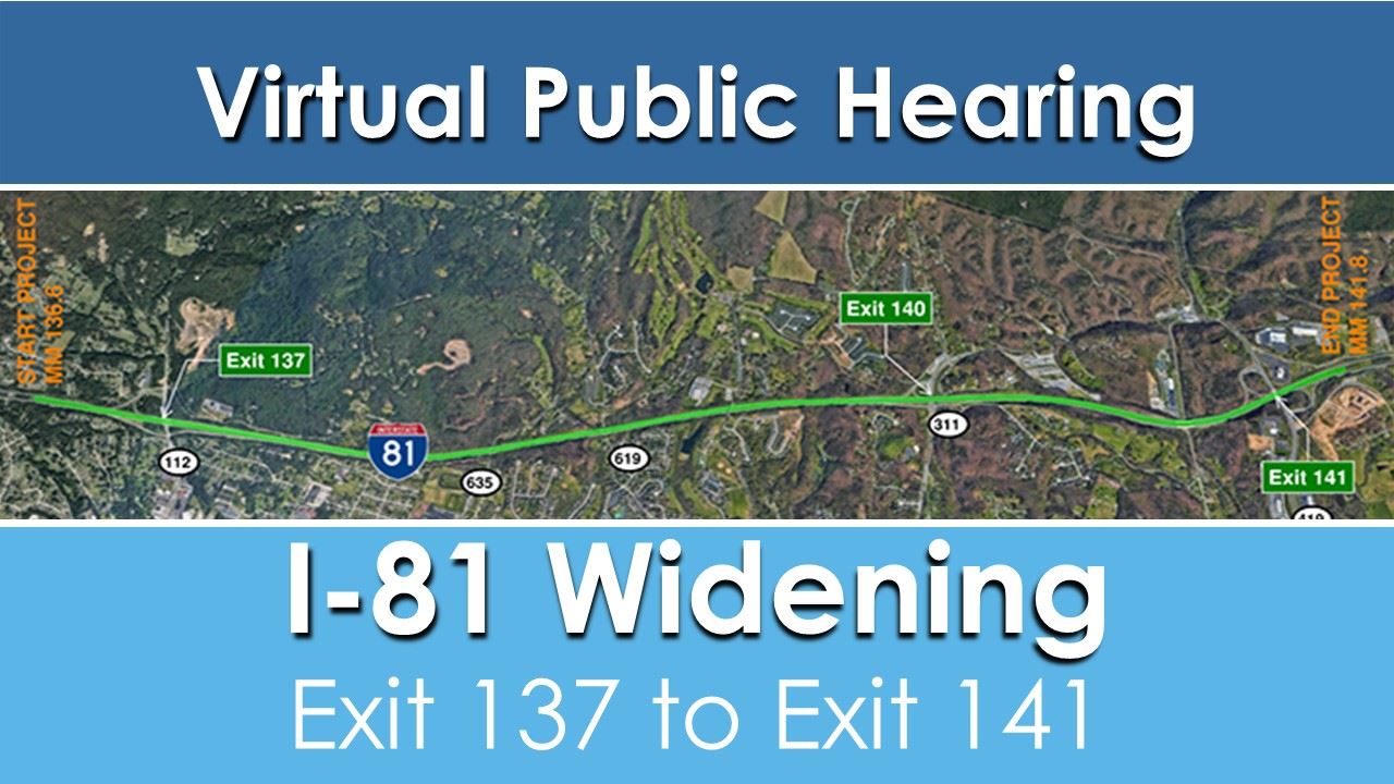 I 81 widening Graphics for Road Notice