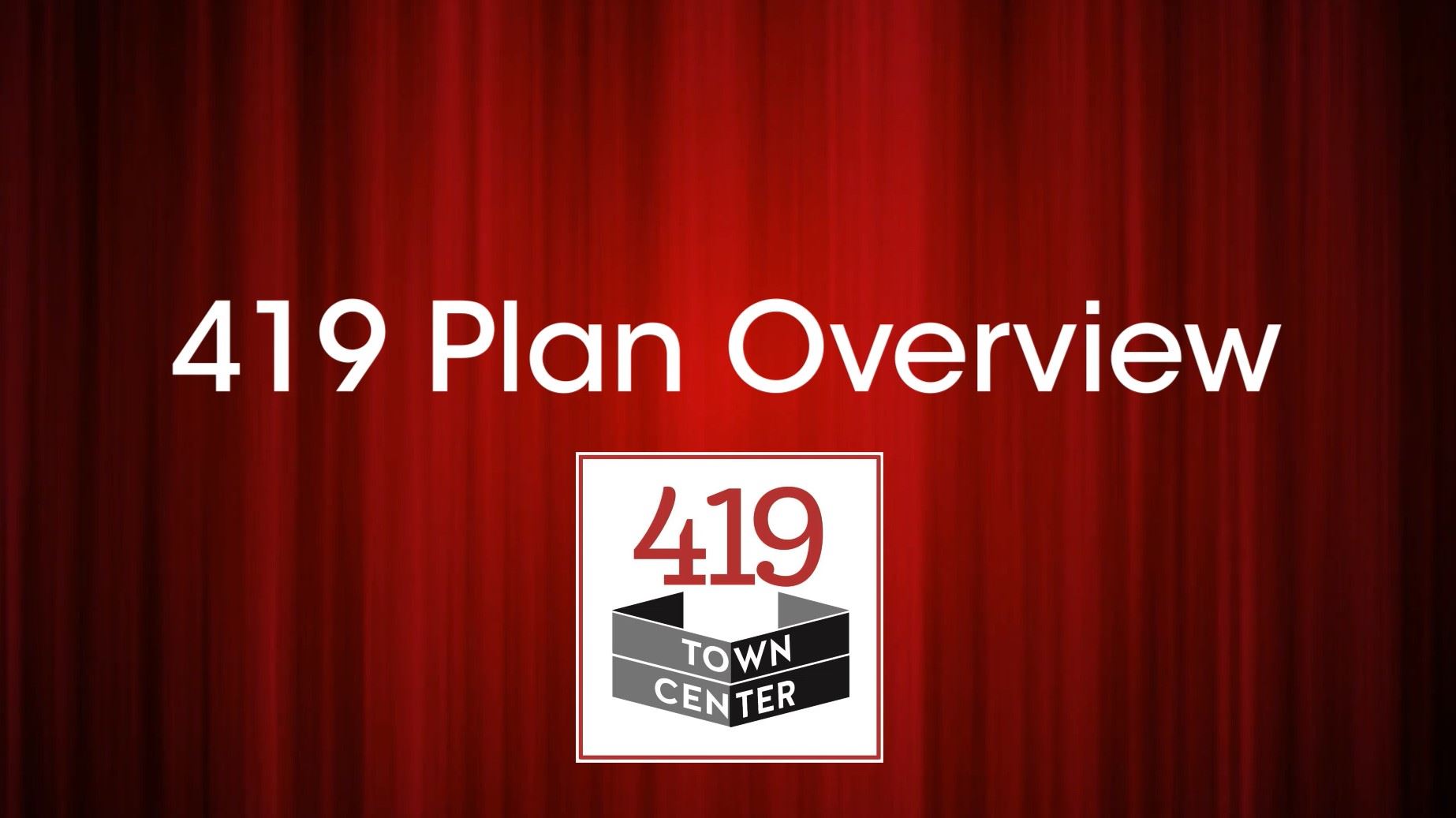 419 Town Center Plan Cover