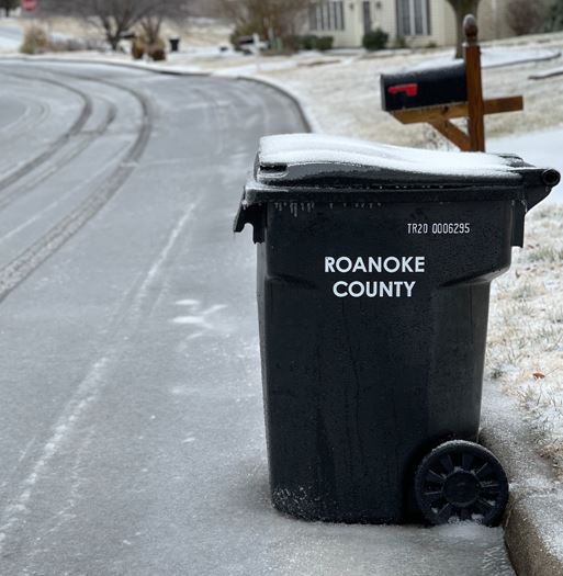 Trash Cans Ice Snow 1