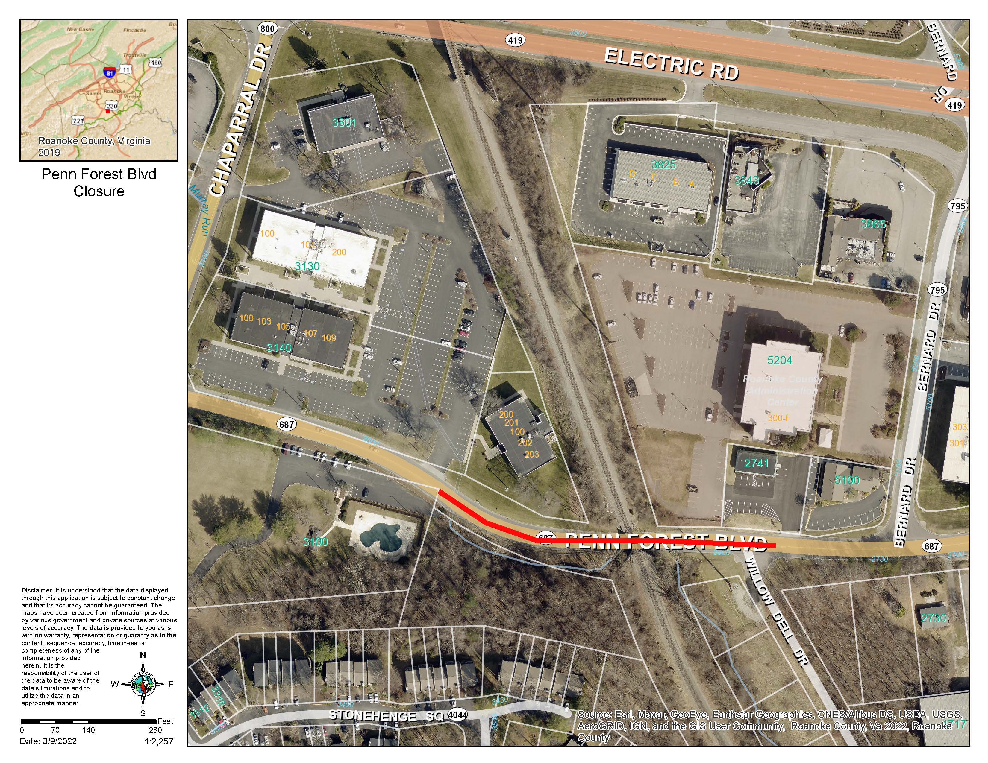 Penn Forest Closure 3-9-22