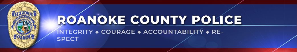 Police Department Red Blue Banner