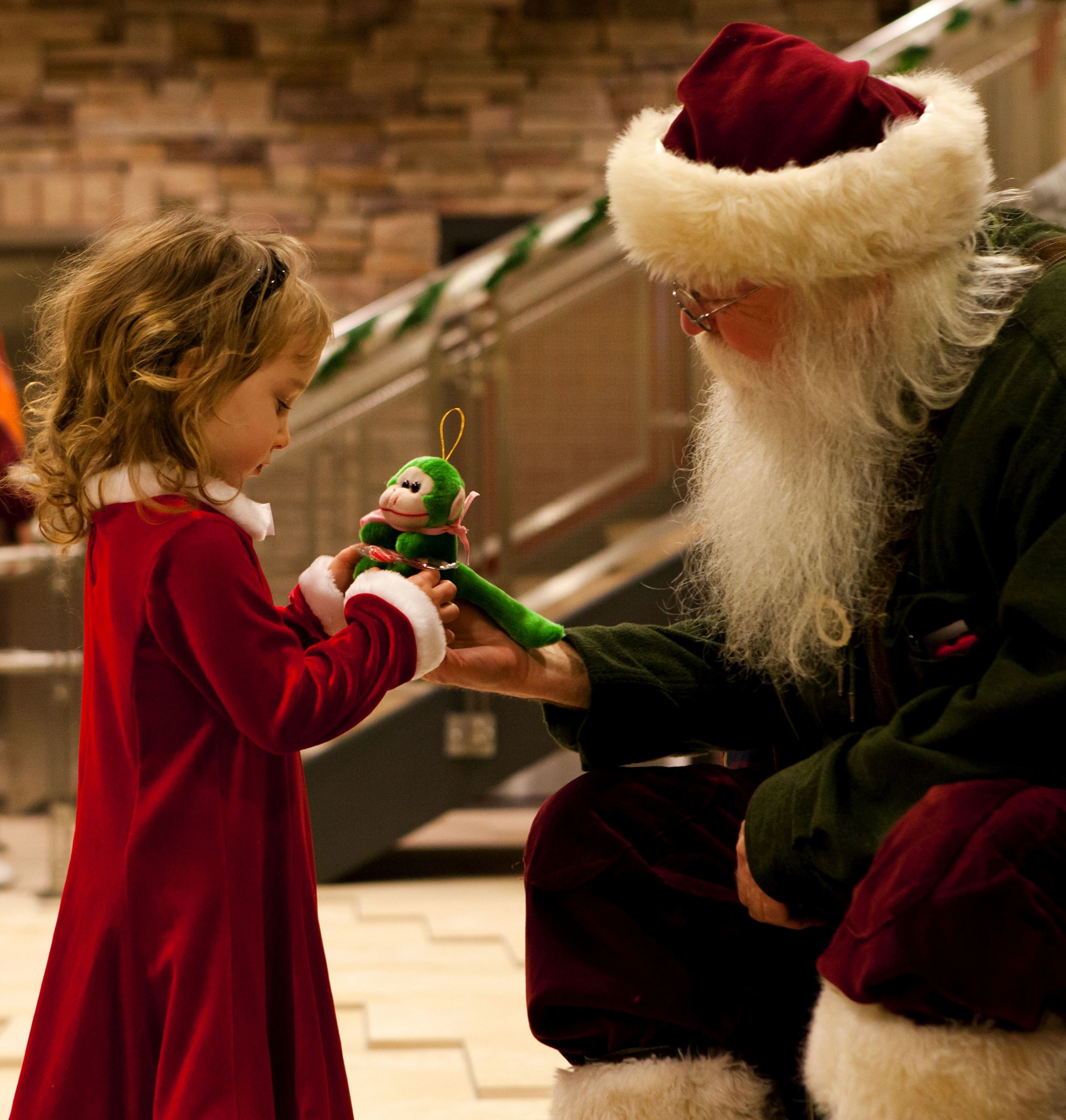 Girl and Santa