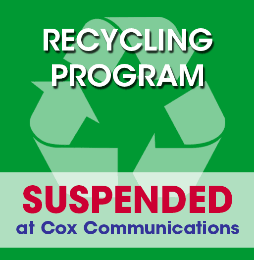Recycling Suspended Cox Communications Spotlight