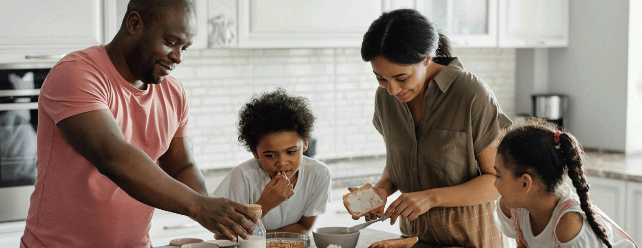 Foster Home Banner showing Family