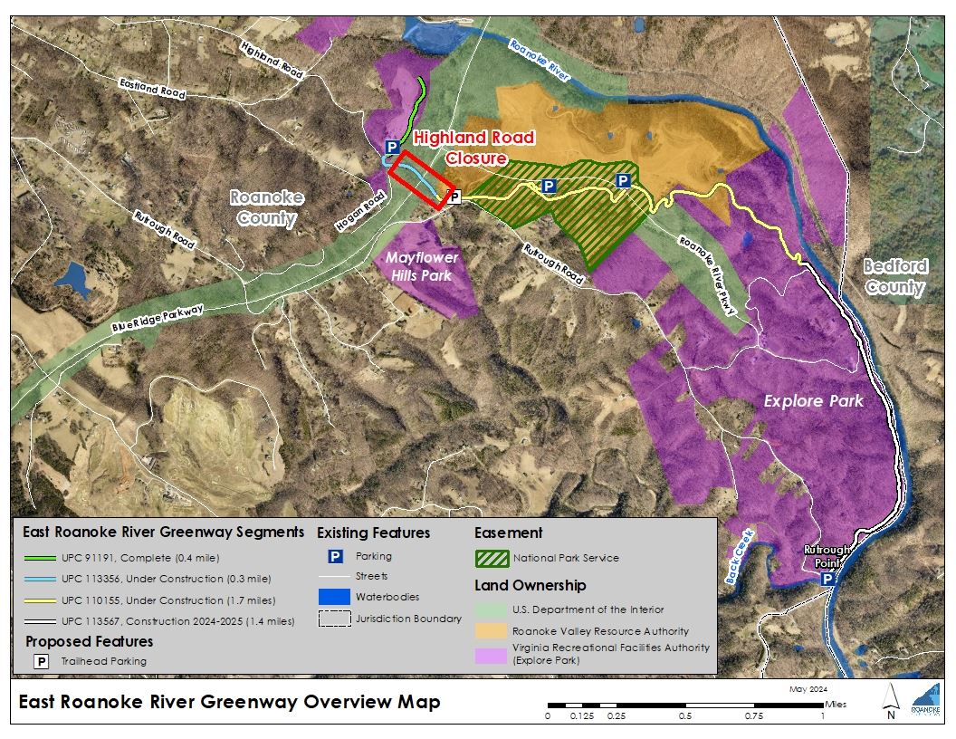 ERRG Greenway Highland Road Closure Map