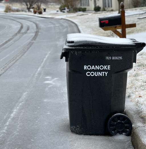 Trash Can Covered in Ice Spotlight 1