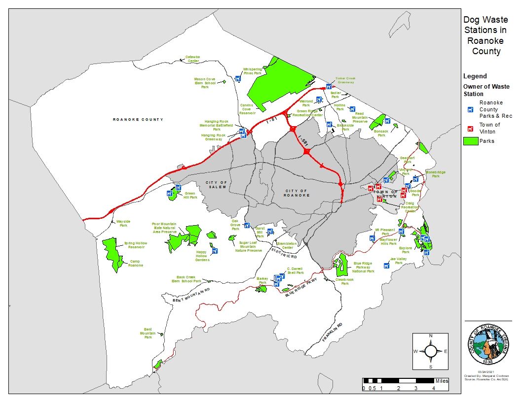 Dog Waste Stations Map