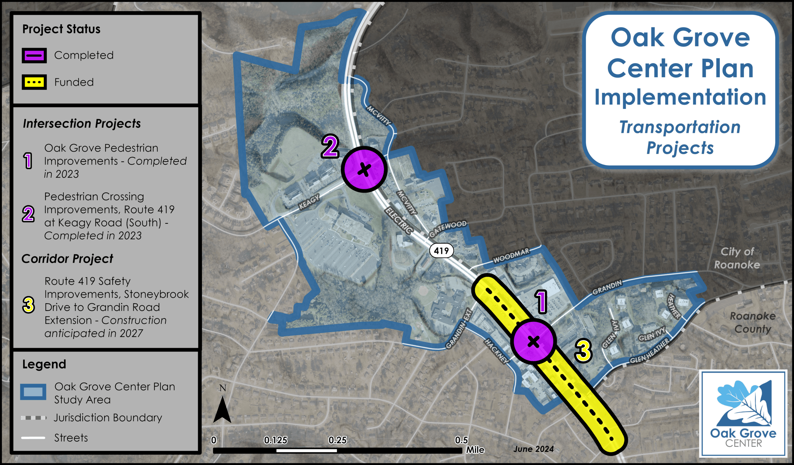 Oak Grove Transportation Projects Map 6-17-24