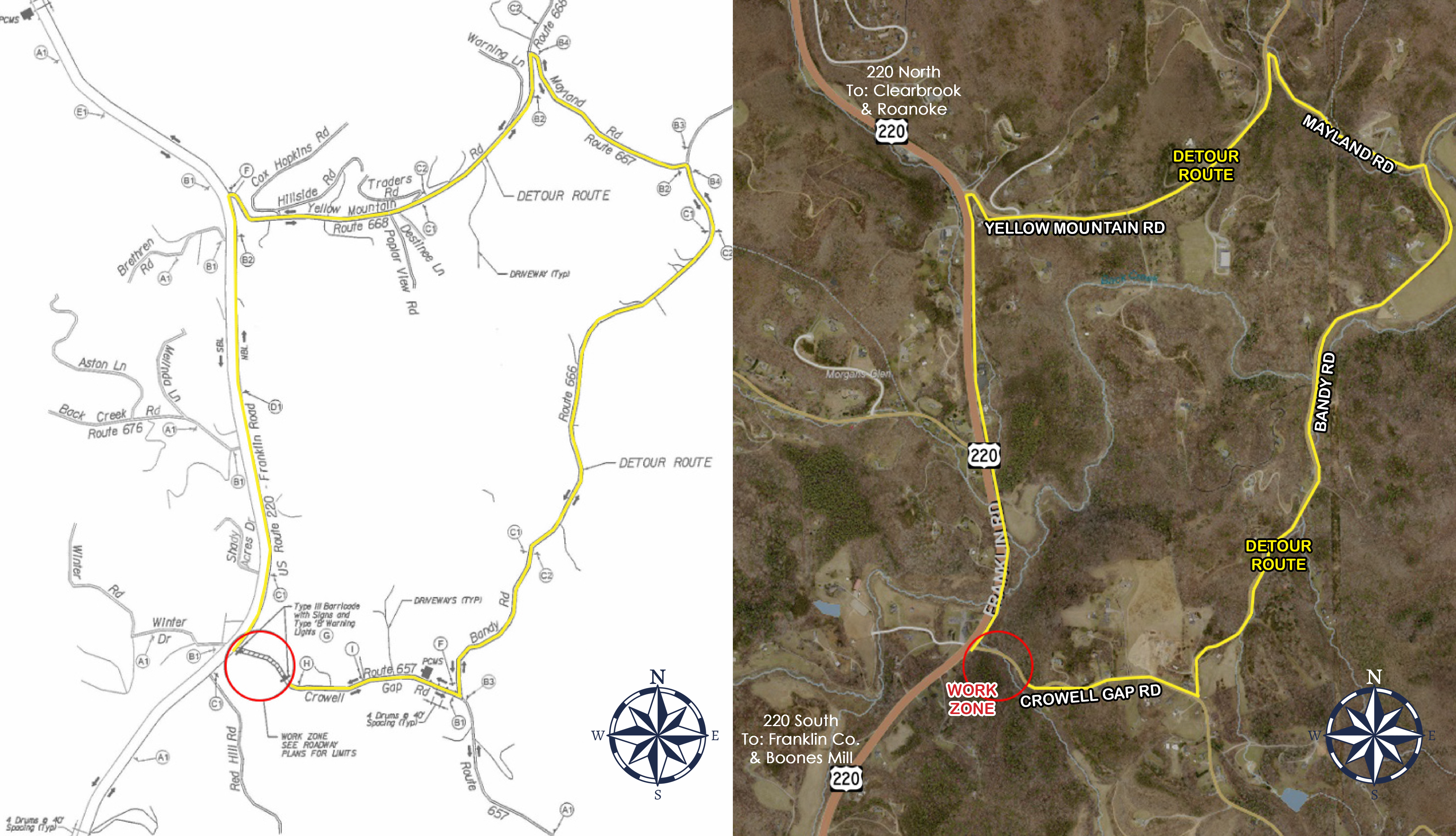 Crowell Gap Road (Route 657) Closure